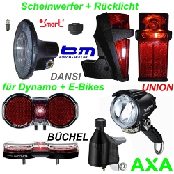 Dynamo LED Lampe Scheinwerfer Gepcktrger Schutzblech Rcklicht Halter + Zubehr Shop kaufen Schweiz