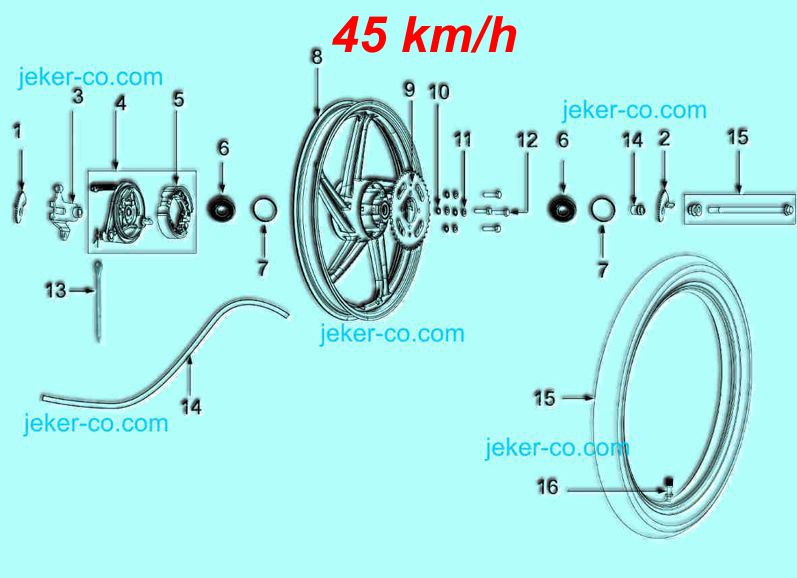 Bye Bike Rad hinten 45kmh Hinterrad Achse Lager Distanzbchse Reifen Pneu Schlauch Parts Ersatzteile Teile Shop Jeker + Co Balsthal Schweiz