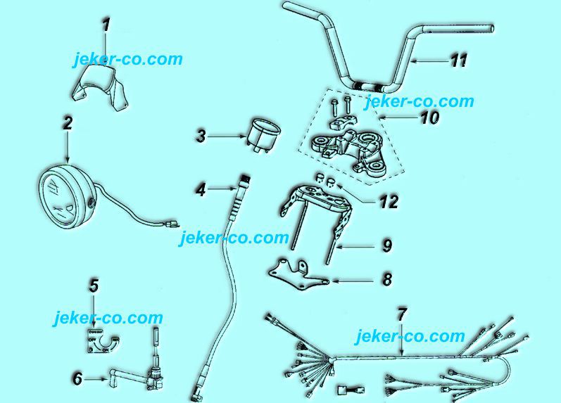 Bye Bike Lenker Gabelbrcke Scheinwerfer Kabelbaum Tacho Retro Parts Ersatzteile Teile Shop Jeker + Co Balsthal Schweiz