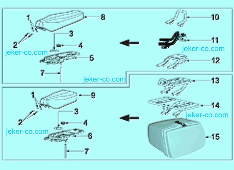 Bye Bike Sattel kurz lang Gepcktrger Abdeckung Parts Ersatzteile Teile Shop Jeker + Co Balsthal Schweiz