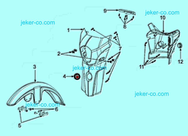 Bye Bike Lampenverkleidung Lampenverschalung Schutzblech Tachocover Parts Ersatz Teile Shop kaufen bestellen Jeker + Co Balsthal Solothurn Schweiz