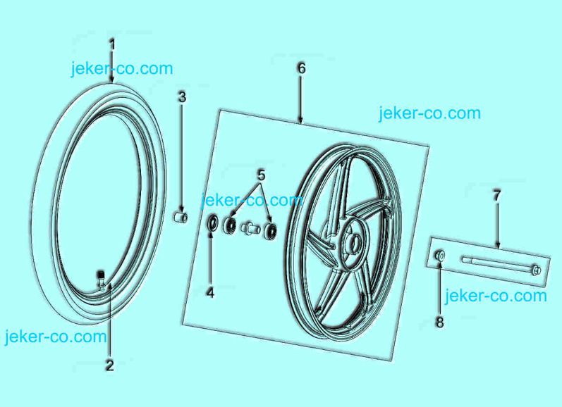 Bye Bike Rad vorne Vorterrad Achse Lager Distanzbchse Reifen Pneu Schlauch Parts Ersatz Teile Shop kaufen bestellen Jeker + Co Balsthal Solothurn Schweiz