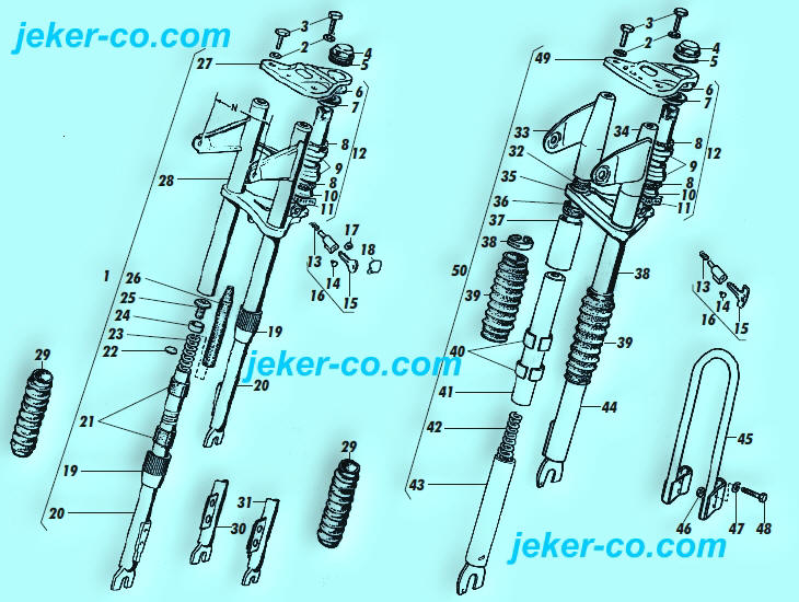 Katalog Starterseite Puch Maxi N + S LG1+2 Teile Ersatzteile Jeker & CO