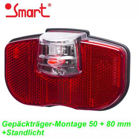 Smart Rücklicht LED Gepäckträger Standlicht Reflektor Dynamo 50+80 mm Ersatzteile Balsthal