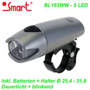 Smart LED Beleuchtung Scheinwerfer mit 5 LED Elekro E- bike Mountainbike Fahrrad Velo Ersatzteile Shop Jeker Balsthal Schweiz