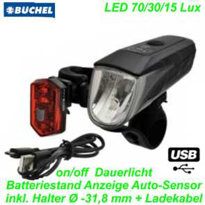 Büchel Scheinwerferset für USB Elekro E- bike Mountainbike Fahrrad Velo Ersatzteile Shop Jeker Balsthal Schweiz