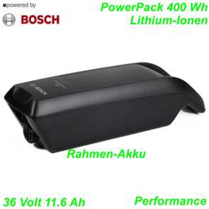 Bosch Rahmenakku PowerPack 400Wh 36V 11.6Ah Performance Ersatzteile Balsthal