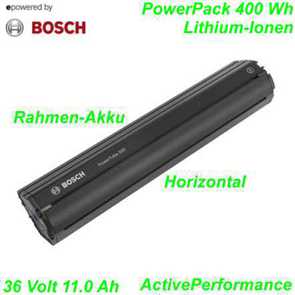 Bosch Rahmenakku PowerPack 400 W 36 V 11.0 Ah Horizontal schwarz Li-Ionen Ersatzteile Balsthal