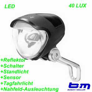 Scheinwerfer Lumotec IQ Avy N Sensor Plus 30 Lux Rckstrahler Mountain Bike Fahrrad Velo Teile Ersatzteile Parts Shop Schweiz