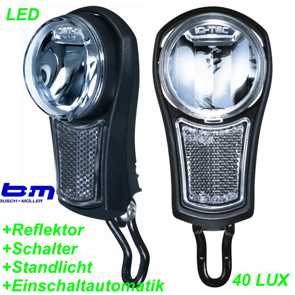 AXA Scheinwerfer LED Lumotec Fly senso plus 40 LUX m/Schalter Mountain Bike Fahrrad Velo Teile Ersatzteile Parts Shop Schweiz