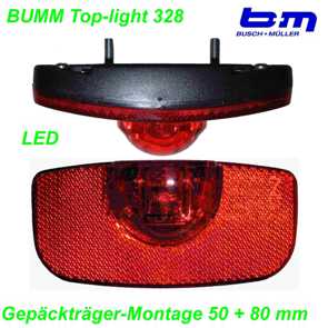 B+M Rcklicht Gepcktrger Top-light 328 fr Dynamo Mountain Bike Fahrrad Velo Teile Ersatzteile Parts Shop Schweiz