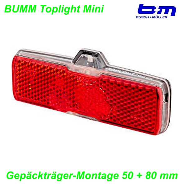 BM Rücklicht B+M Toplight Line plus mini Dynamo Standlicht Reflektor für Dynamo Mountain Bike Fahrrad Velo Teile Ersatzteile Parts Shop Schweiz