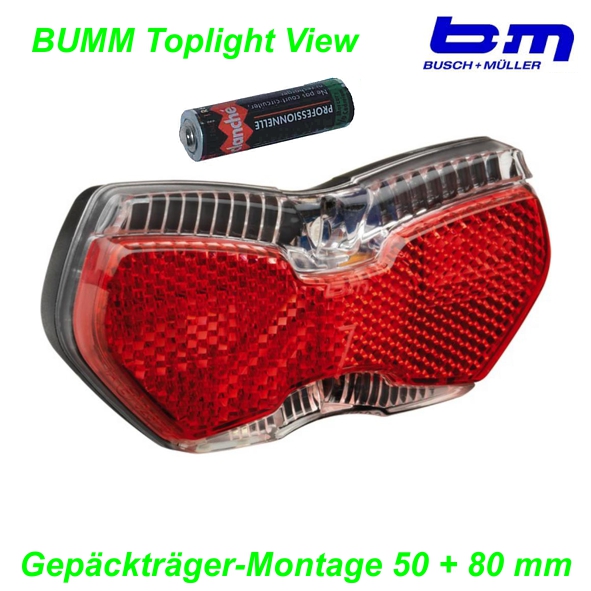 BM Rücklicht Batterie Toplight LineTec View on/offMountain Bike Fahrrad Velo Teile Ersatzteile Parts Shop Schweiz