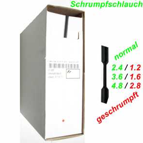 Schrumpfschlauch schwarz  2.4 3.2 4.8 mm Bike Fahrrad Velo Ersatzteile Shop kaufen Schweiz Balsthal