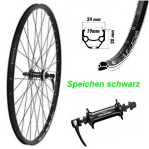 Vorderrad schwarz V-Brake 26 28 Felge Speichen/Nabe silber mit Schnellspanner E- Mountain Bike Fahrrad Velo Shop kaufen Schweiz