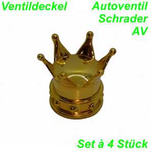 Ventildeckel Krone gold Set  à 4 Stk. Mofa Shop kaufen