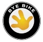 Logo Bye Bike Beschriftung Aufkleber