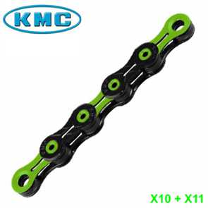 KMC Kette grün X10/X11-SL DLC 10-G. 116 Gl. 1/2 x 11/128 5.88/5.55 mm 244 gr. E- Mountain Bike Fahrrad Velo Shop kaufen Schweiz