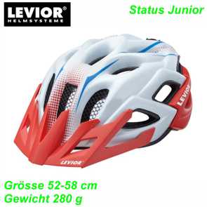 Helm LEVIOR Status junior rot weiss Mountain Bike Fahrrad Velo Teile Ersatzteile Parts Shop kaufen Schweiz