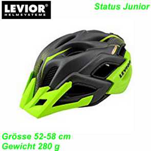 Helm LEVIOR Status junior grn schwarz Mountain Bike Fahrrad Velo Teile Ersatzteile Parts Shop kaufen Schweiz