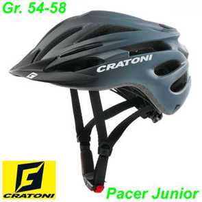 Fahrradhelm Cratoni Pacer Junior schwarz/grau matt Ersatzteile Balsthal