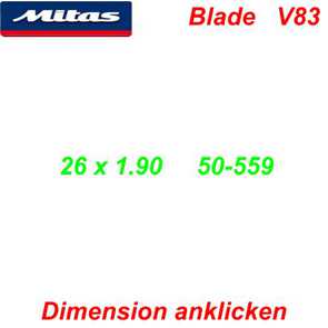 Mitas Blade V83 Rubena Pneu Reifen Profil und Dimension