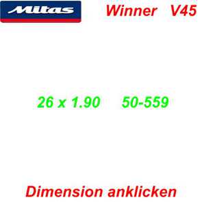 Mitas V45 Winner Rubena Pneu Reifen Profil und Dimension