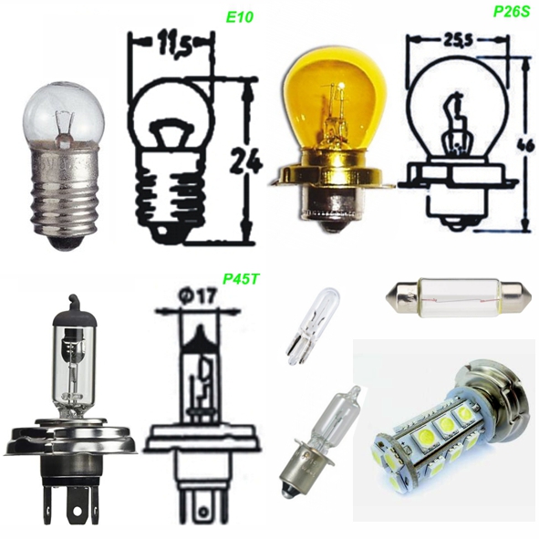 Glhbirne Glhlampe Glhbirne Birli E10 BA9S BA7S P26S BAX15D BAY15D BA15D BA20D H4 H7 Halogen Scooter Roller Ersatzteile Balsthal