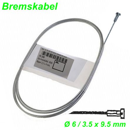 Bremskabel Kupplungskabel  6/3.5 x 9.5 mm 2200 mm Innenkabel Mofa Shop kaufen