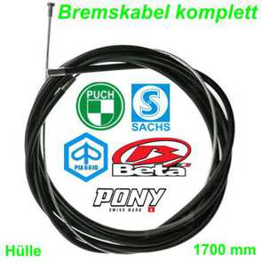 Bremskabel komplett Maxi 1700 mm schwarz Teile Ersatzteile Parts Shop kaufen Schweiz