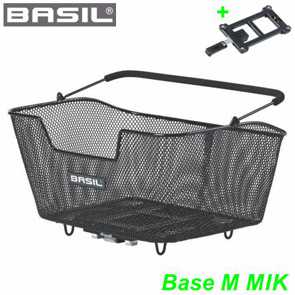 Basil MIK Einkaufskorb M 30x43x23 cm schwarz engmaschig Balsthal Naturpark Thal