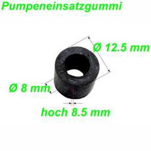 Pumpeneinsatzgummi  13 x 9 x 8 mm E-Bike Fahrrad Velo Ersatzteile Shop