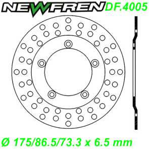 Bremsscheibe DF.4005-A  175/86.5/73.3 x 6.5 mm Piaggio HEXAGON 125 150cc 94-99 Ersatzteile Balsthal