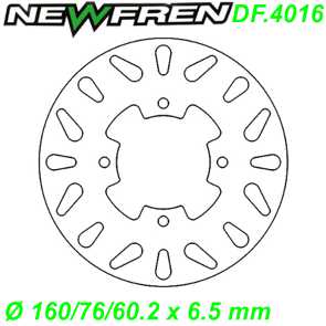 Bremsscheibe DF.4016-A  160/76/60.2 x 6.5 mm Kymco SNIPER DD 50cc 94-96 Ersatzteile Balsthal