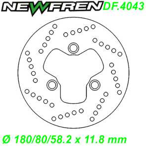 Bremsscheibe DF.4043-A  180/80/58.2 x 11.8 mm  Peugeot Speedfight 50 H2O VR Ersatzteile Balsthal