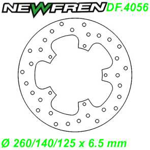 Bremsscheibe DF.4056-A  260/140/125 x 6.5 mm Apriolia SR Gilera NEXUS Piaggio BEVERLY CARNABY Ersatzteile Balsthal