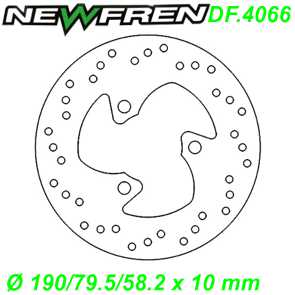 Bremsscheibe DF.4066-A  190/79.5/58.2 x 10 mm Benelli Honda MBK Peugeot Yamaha 50 100cc Ersatzteile Balsthal