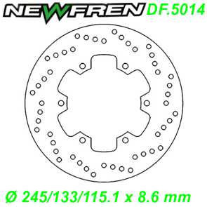 Bremsscheibe DF.5014-A  245/133/115.1 x 8.6 mm Yamaha FZR FZS SRX TDM TRX XJ XJR XT Ersatzteile Balsthal