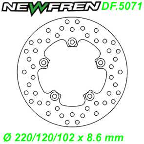 Bremsscheibe DF.5071-A  220/120/102 x 8.6 mm Aprilia RS RST RSV SL FALCO TUONO V4R Benelli Ersatzteile Balsthal