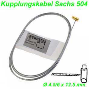 Kupplungskabel  4.5/6 x 12.5 mm  1.5 x 1850 mm Sachs 504/508 Innenkabel Hercules Sachs 504 Teile Ersatzteile Parts Shop kaufen Schweiz