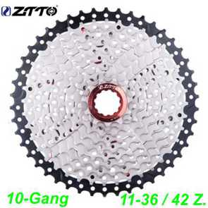 Kassette ZTTO 10-G 11-36/42 Zähne silber Shimano kompatibel E- bike Mountainbike Fahrrad Velo Ersatzteile