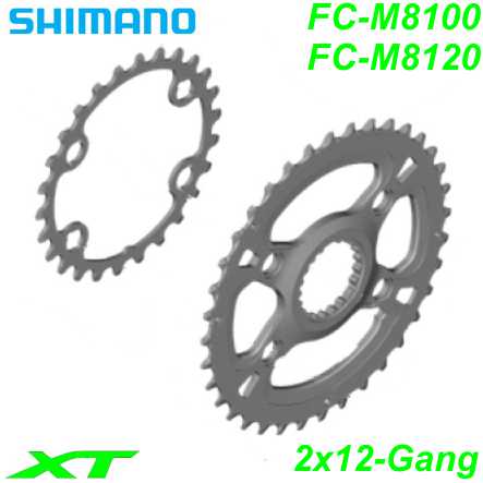 Shimano Kettenblatt FC-M8100 2x12 Fahrrad Velo E-Bike Ersatzteile