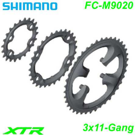 Shimano Kettenblatt FC-M9020 3x11 Fahrrad Velo E-Bike Ersatzteile