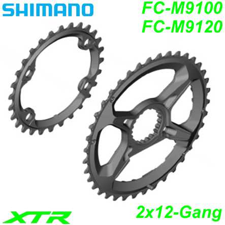 Shimano Kettenblatt 2x12-G. FC-M9100 FC-M9120 Fahrrad Velo E-Bike Ersatzteile