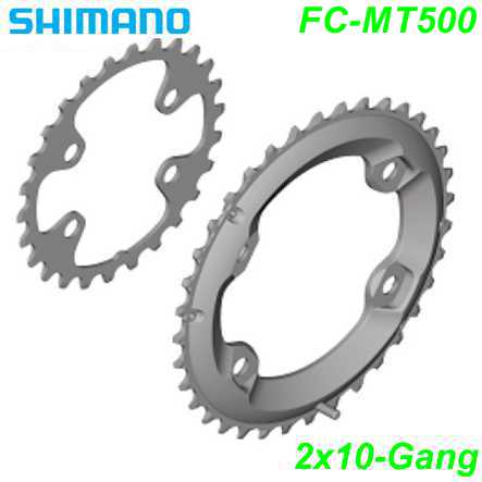 Shimano Kettenblatt 2x10 FC-MT500 Fahrrad Velo E-Bike Ersatzteile