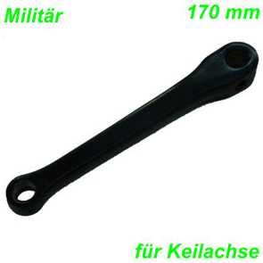 Militr Kurbel links schwarz 170 mm