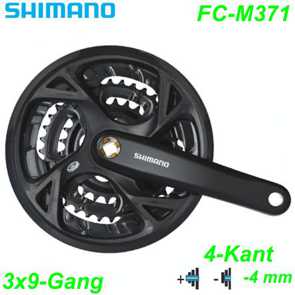 Shimano Kettenradgarnitur Vierkant 4-Kant FC-M371 schwarz Ersatzteile Shop Schweiz