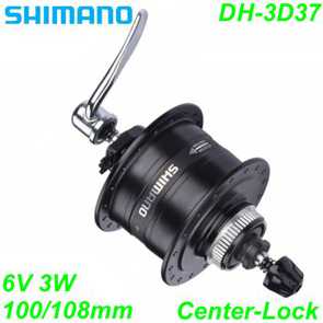 Shimano Nabendynamo DH-3D37 CenterLock 32-L 6V/3W schwarz 100/108mm Bike Fahrrad Velo Ersatzteile