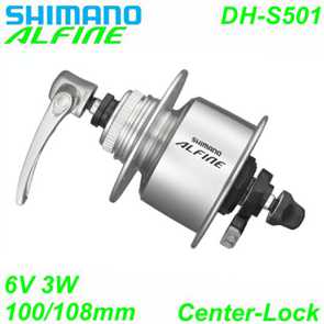 Shimano Nabendynamo DH-S501 CenterLock 36-L 6V/3W silber 100/108mm Bike Fahrrad Velo Ersatzteile Shop kaufen Schweiz