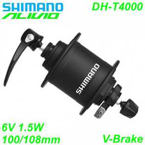 Shimano Nabendynamo DH-T4000 V-Brake 36-L 6V/1.5W schwarz 100/140mm Bike Fahrrad Velo Ersatzteile